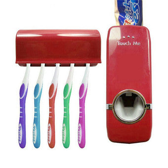 Hands Free Toothpaste Dispenser (Red)