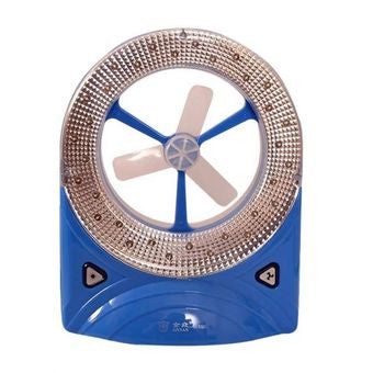 Rechargeable LED Light with Fan(Blue)