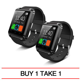 Modoex M8 Bluetooth Smart watch (Black) Buy 1 Take 1